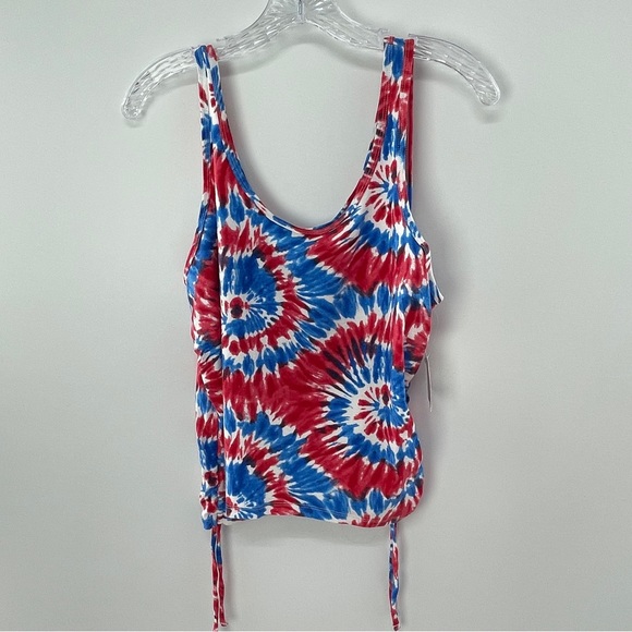No Boundaries Red White & Blue Swirl Tank Top - Picture 7 of 7